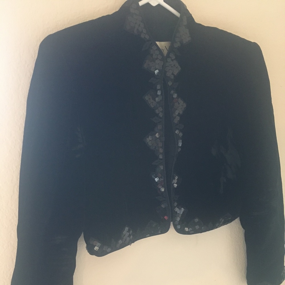 Black velvet jacket